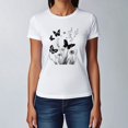 thumbnail image 4 of NAMTYQX Womens T Shirts Loose Fit Airoft Plus Size Print Stretch Short Sleeve O-Neck Patterned Baggy Basic Graphic Tees White Size 2XL, 4 of 5