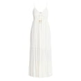 thumbnail image 4 of No Boundaries Crochet Lace Trim Tiered Maxi Dress, Women's XXS-XXL, 4 of 4
