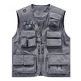 thumbnail image 5 of Vest for Women V Neck Sleeveless Streetwear Loose Fit Solid Multi Pockets Durable Utility Outerwear Cargo Fishing Working Uniform Top, 5 of 6