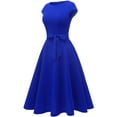 thumbnail image 3 of Dressystar Women Casual Tea Dress Female Vintage a-Line Swing Midi Cocktail Party Dress, 3 of 7