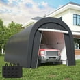 thumbnail image 2 of May in Color Domed Carport 10' x 20', Portable Garage with 2 Roll up Doors, Heavy Duty Car Canopy Party Tent, All-Season Storage Shelter Shed Carport for Motorcycle, Boat, Truck, or Garden Tools, 2 of 9