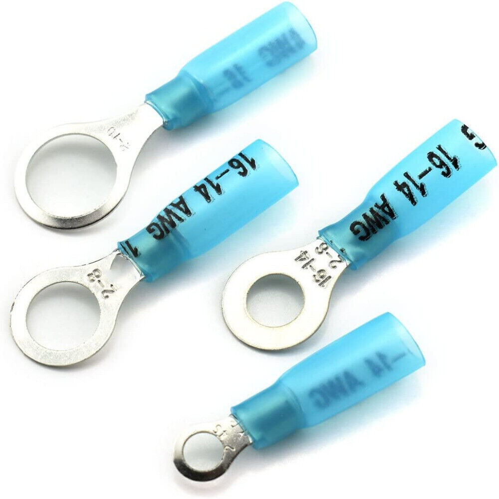 300pcs Waterproof 22-10AWG Heat Shrink Wire Connectors Crimp Ring Terminals Kit