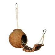 Prevue Pet Products 048081628010 Naturals Coco Hideaway with Ladder Bird Toy