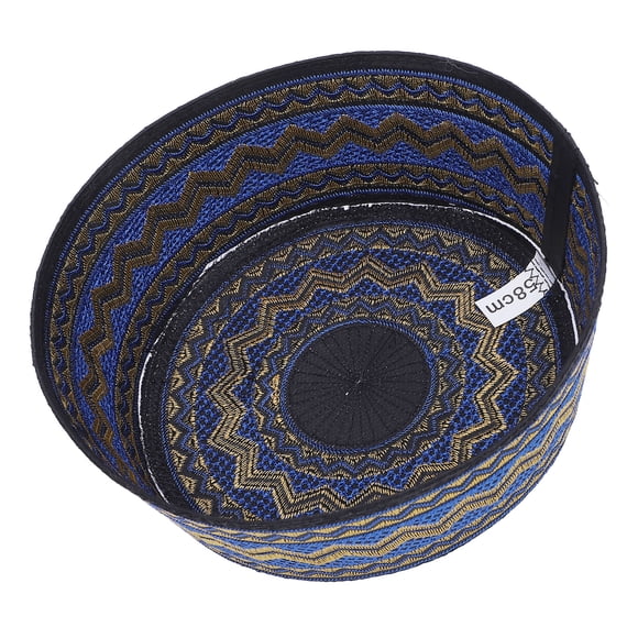Muslim Prayer Kufi Hat Men, Men Islam Skull Embroidery Cap Beanie Hat Arabian Omani Turkish Prayer Headwear for Weddings Prayers Eid Religious Ceremonies