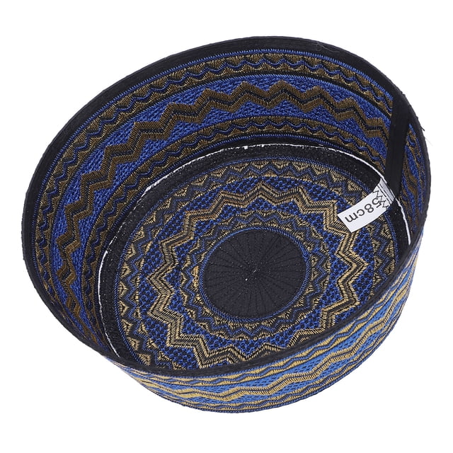 Sombrero Kufi De Oración Musulmana Para Hombres, Sombrero De Oración Redondeado Bordado, Gorro Bordado De Calavera Islámica, Gorro De Gorro,