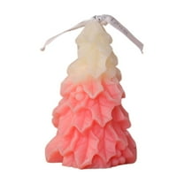 CuiLiyq Christmas Tree Scented Candle, Winter Christmas Tree Cone Candles Home Decor, Maple Berry Candle for Bedroom Bathroom Party (Pink)