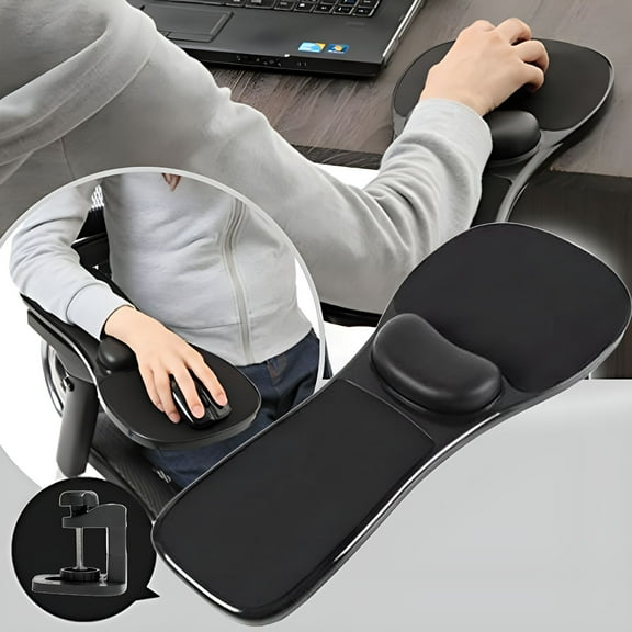LAMIRO Ergonomic Arm Rest Adjustable Mouse Pad with Wrist Support Armrest Wrist Rest Attachment Arm Pad
