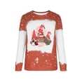 thumbnail image 5 of DYMADE Women Christmas Printed Long Sleeve Loose Knitted Sweatshirt Pullover Casual T-shirt, 5 of 5