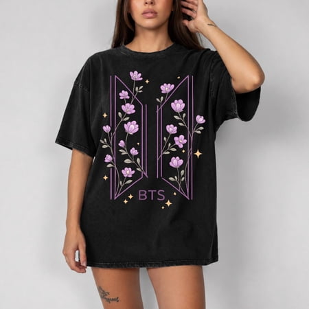 Garment-Dyed K-Pop World Tour Shirt, Idol Merch Gift, Korean Pop Concert 2026 Tee, Boy Band Style Graphic Shirt, Music Fan Gift Tee