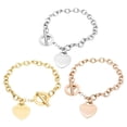 thumbnail image 4 of Pendentif pendentif Coeur Pendentif bracelet en Acier Inoxydable Bijoux Chaîne 18cm, 4 of 4