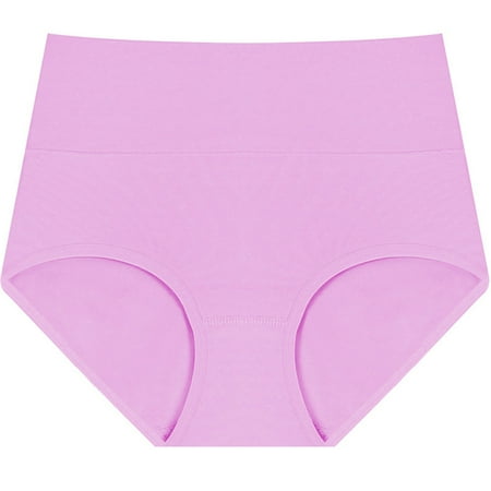 New & Trending  Women s High Waist Plus Size Underwear  Comfortable Seamless  Breathable Cotton  Supportive  Everyday Casual  Leak-Proof  Elastic Waistband  Plus Size Pants for Women | Pink XXXL