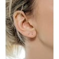 thumbnail image 3 of Cterwk 7 Pairs Stud Earrings 316L Steel Flat Back Earrings for Women Men Silver Cubic Zirconia Studs Earrings, Gold, 3 of 6