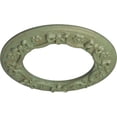thumbnail image 3 of Ekena Millwork 12 1/4"OD x 7 1/2"ID x 7/8"P Ribbon with Bow Ceiling Medallion (Fits Canopies up to 7 1/2"), Hand-Painted Cloud Burst Crackle, 3 of 6