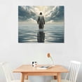 thumbnail image 2 of GOSMITH  Jesus 1 Canvas Art - Home Decor Wall Art Print Poster Painting Large 40x30 / 0.75", 2 of 4