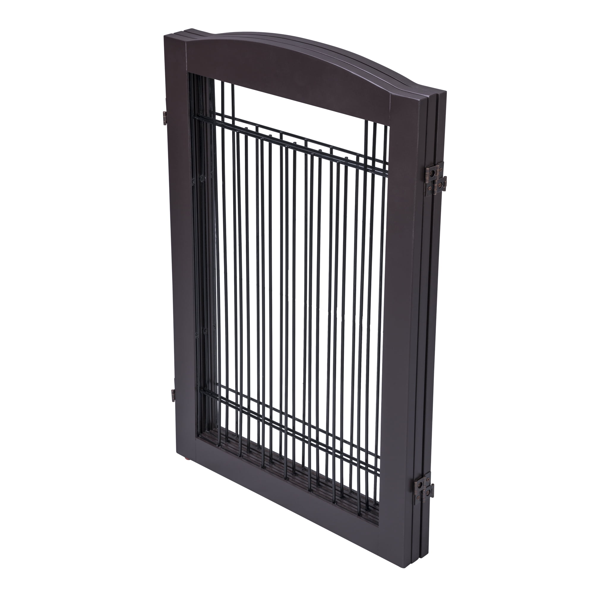 STAROUS Pet Gate for Dogs, 60 inches Extra Wide, 30 inches Tall Dog Gate for The Houes, Doorway, Stairs, Pet Puppy Safety Fence, Espresso- 3 Panels(No Include Support Feet)