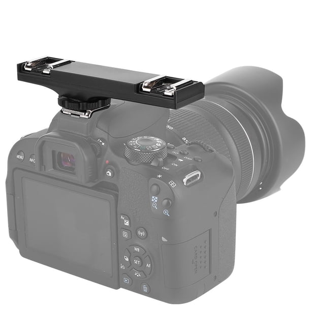 Zaqw Dual Hot Shoe Splitter,Quality Ultralight Dual Hot Shoe Splitter for SLR Camera Camcorder