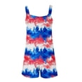thumbnail image 5 of LOVZFMLL Combinaison Décontractée Imprimée pour Femmes, Short à Bretelles Arrière Bleu TG, 5 of 5