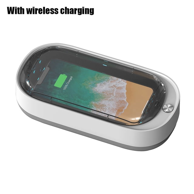Caja de limpieza UV para teléfono Caja de limpieza automática portátil con tapa Luz UV incorporada, con carga inalámbrica Scienceny EL4408-02B