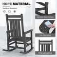 thumbnail image 6 of Oversized Outdoor Rocking Chair, All Weather Resistant Patio Porch Rocker, Heavy Duty Adult-Wide Chair for Backyard, 6 of 8