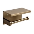 thumbnail image 3 of ALFI brand ABTPP66-BG Brushed Gold PVD Stainless Steel Toilet Paper Holder with Shelf, 3 of 5