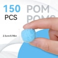 thumbnail image 2 of Dalrosia 150PCS Pom Poms, Fuzzy Pompom Puff Balls, 1 Inch Craft Pom Poms Balls for DIY, Arts, Crafts Projects, Birthday Decorations, 2 of 5