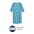 thumbnail image 5 of Silverts Adaptive Exam Gown for Men, Snap Fastener - Turquoise Plaid, Small, 1 Ct, 5 of 7