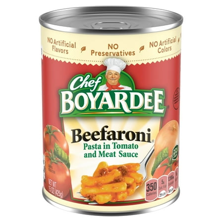 Chef Boyardee Beefaroni Beef Macaroni, Microwave Pasta,15 oz