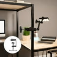 thumbnail image 6 of Uxcell Desk Table Mount Clamp 2" Hole Dia Adjustable Bracket C-Clamp Frameless Cantilever Bracket Clip with Adjustable Screw Steel Ball Handle for Microphone Arm Lamp Stand, Black, 6 of 7