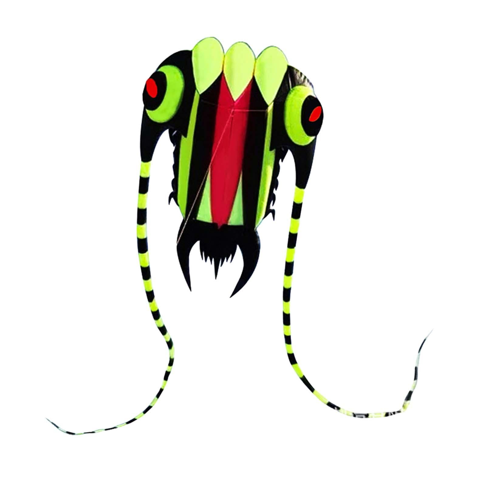 funtasica Trilobite Kite Flying Toy 98 ft Line Creative Tear Resistant Soft Parafoil Kite for Kids Adults for Grassland Backyard Travel