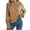 Khaki, variant on WREESH Fashion Pullover Hollow Out Women's Casual Solid Color Dough Twists Lantern Sleeve Pullover Sweater Top Sweater Khaki