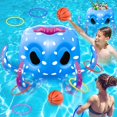 thumbnail image 1 of Pool Toys Bloolilies Octopus inflable 2 en 1 para niños de 4 a 8 años, 1 of 6