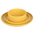 thumbnail image 6 of Gibson Home Crest 12 Piece Stackable Matte Melamine Dinnerware Set - Yellow Gold, 6 of 6