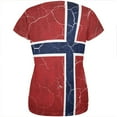 thumbnail image 2 of Distressed Norwegian Flag All Over Womens T Shirt Multi LG, 2 of 2