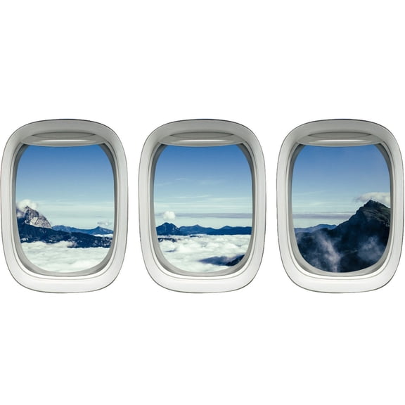 VWAQ Airplane Window Clings Aviation Decals Stickers Aerial Wall Art VWAQ-PPW15