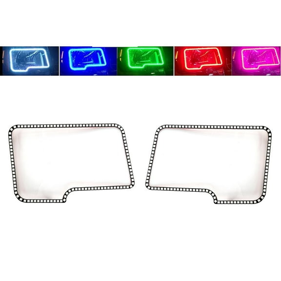 04-08 F-150 Bluetooth Multi-Color Angel Eyes LED RGB Headlight Halo Ring Set