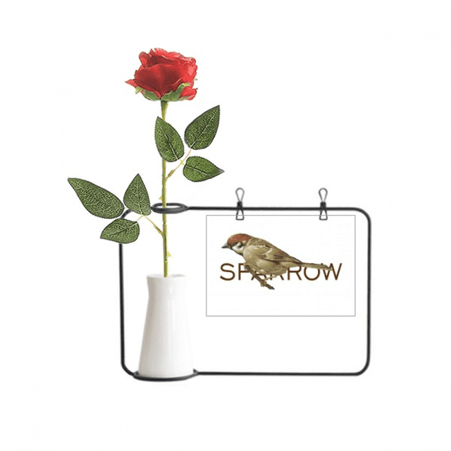 Food Branches Sparrows Birds Artificial Rose Flower Hanging Vases Decoration Bottle
