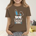 thumbnail image 5 of LNMQLPDBS Easter Shirts for Girls Classic Crewneck Casual Tops Kids Easter Bunny Short Sleeve T Shirt Baby Girls' and Toddler All Holidays Graphic T-Shirts Brown 2-3 Years, 5 of 8