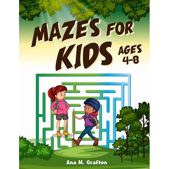 Mazes for Kids Ages 4-8: Maze Activity book, Fun Mazes with Facts and Educational information for kids ages - 4-6, 6-8 -, (Paperback)