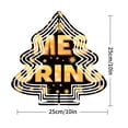thumbnail image 4 of Stylish Metal Hanging Christmas Tree Wind Spinner - Festive Design with Golden ' MERING ' Snowflakes & Stars for Garden Decor, 4 of 4