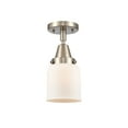 thumbnail image 3 of Innovations Lighting  Caden Bell - 1 Light 5" Flush Mount Matte White/Brushed Satin Nickel, 3 of 5