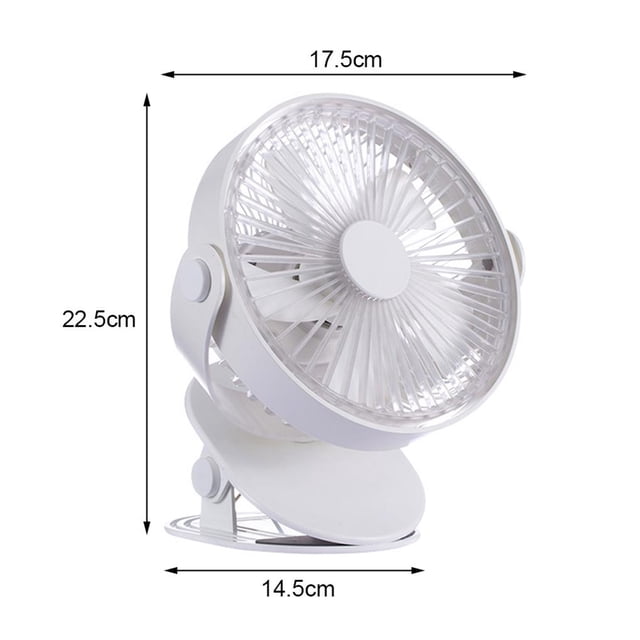 Ventilador Con Clip De Escritorio, Ventilador De Luz Nocturna Led Silencioso Recargable Portátil Para El Hogar, Oficina, Cochecito De Bebé, Coche, Portátil, Estudio, Gimnasio, Camping Moyic HA023172-00