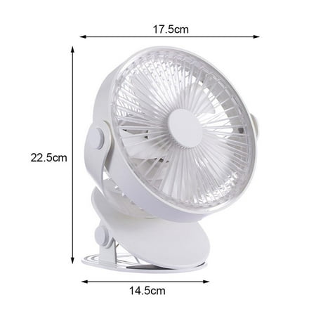 

Desktop clip fan Portable Rechargeable Mute LED Night Light Fan for Home Office Baby Stroller Car Laptop Study Gym Camping