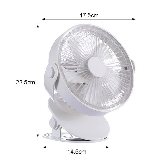 Ventilador Con Clip De Escritorio, Ventilador De Luz Nocturna Led Silencioso Recargable Portátil Para El Hogar, Oficina, Cochecito De Bebé, Coche, Portátil, Estudio, Gimnasio, Camping Methold HA023172-00