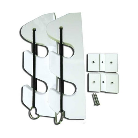 TACO Marine P03-132W 2-Rod Bungee Rod Holder - Pair White