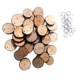 thumbnail image 2 of Rongfmy 40 Pcs Étiquettes en Bois Rondes avec Trous et Crochet Rond pour Planches d'Anniversaire, 2 of 9