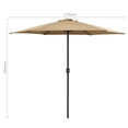 thumbnail image 2 of vidaXL Garden Parasol Taupe Polyester Standard Garden Parasol Round, 2 of 7