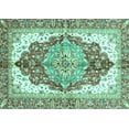 thumbnail image 1 of Ahgly Company Indoor Rectangle Persian Turquoise Blue Traditional Area Rugs, 5' x 8', 1 of 4