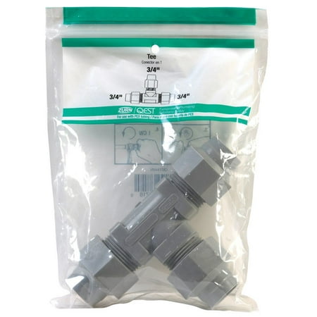 Id Pex Tube - Zurn Pex QBT444N Pex Pipe Fitting, Compression Tee, 3/4-In. Copper Tube Size