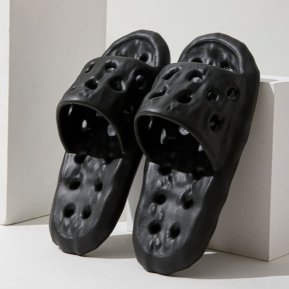Yaoyar Mens Shower Shoes With Holes Dry Quickly Bath Slippers Womens Non Slip Indoor Home Bedroom Pool Home Slippers