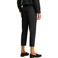 thumbnail image 3 of INSPIRE CHIC Men's Cropped Pants Skinny Pleated Front Ankle Length Dress Pants 30 Black, 3 of 6